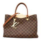 Louis Vuitton Handbag Damier LV Riverside Ebene Cream 2-Way