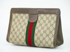 Gucci Vintage Sherry Line GG Supreme Clutch Beige — view 2