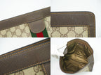 Gucci Vintage Sherry Line GG Supreme Clutch Beige — view 8