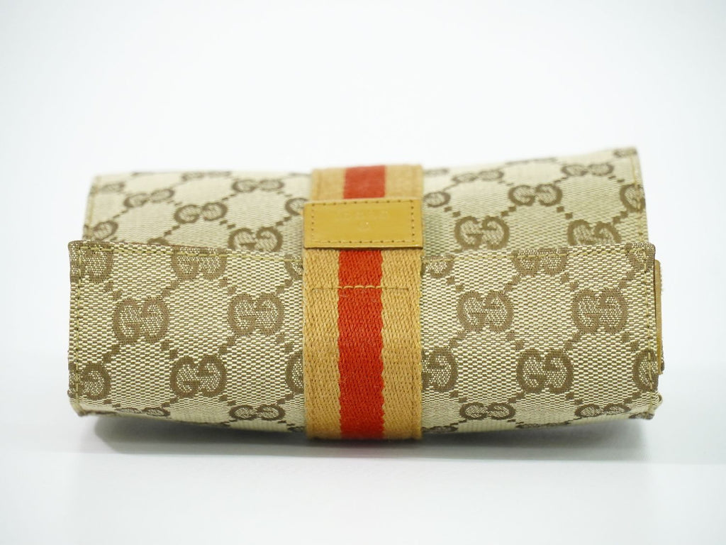 Gucci Sherry Line GG Canvas Pouch Case Beige Shelly — view 5
