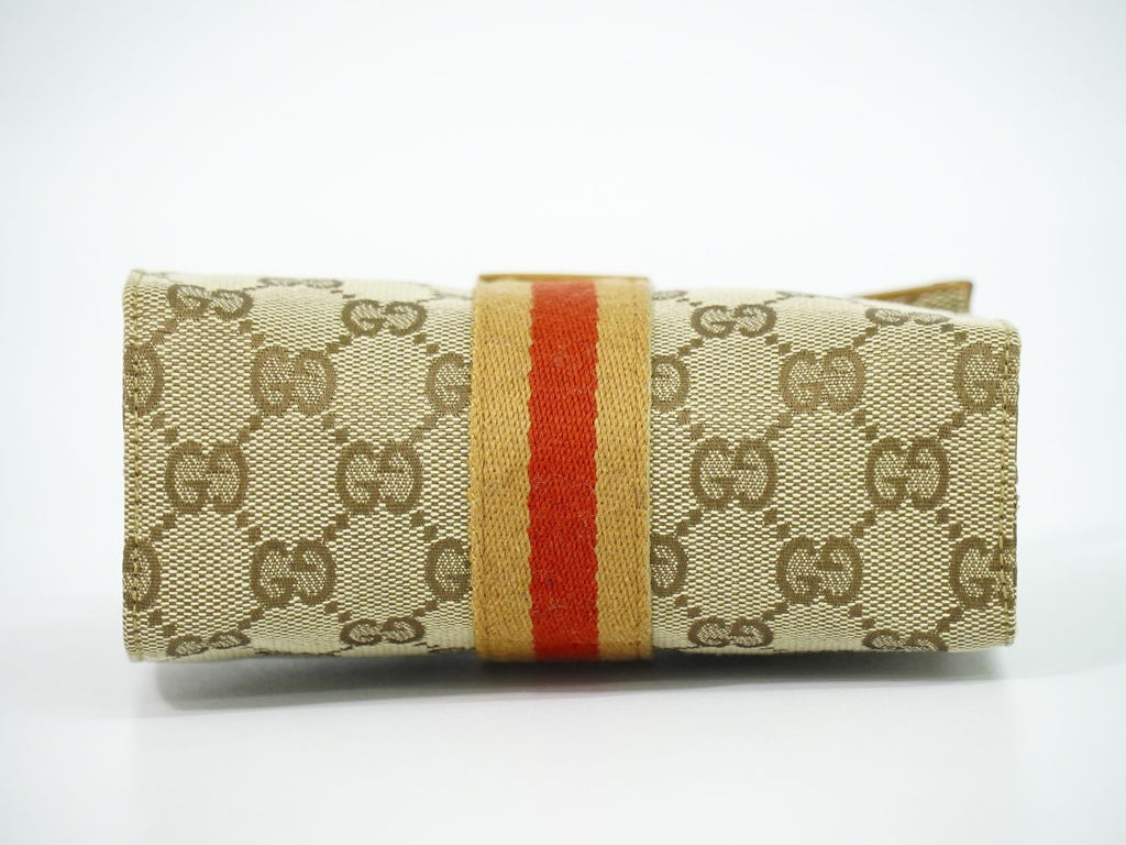 Gucci Sherry Line GG Canvas Pouch Case Beige Shelly — view 3