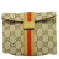 Gucci Sherry Line GG Canvas Pouch Case Beige Shelly