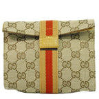 Gucci Sherry Line GG Canvas Pouch Case Beige Shelly