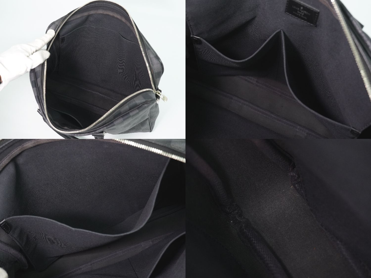 Louis Vuitton LV Porte Document Voyage PM Damier Graphite Business Bag Black — view 8