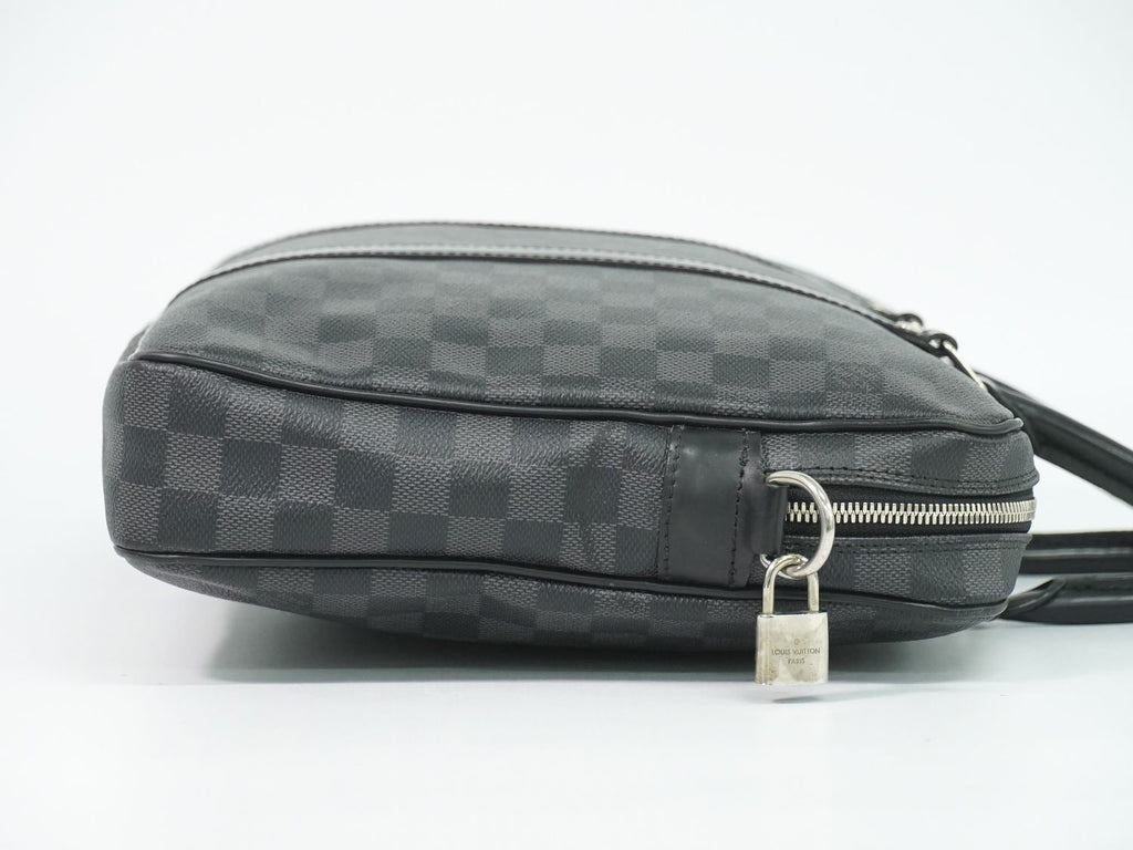 Louis Vuitton LV Porte Document Voyage PM Damier Graphite Business Bag Black — view 4