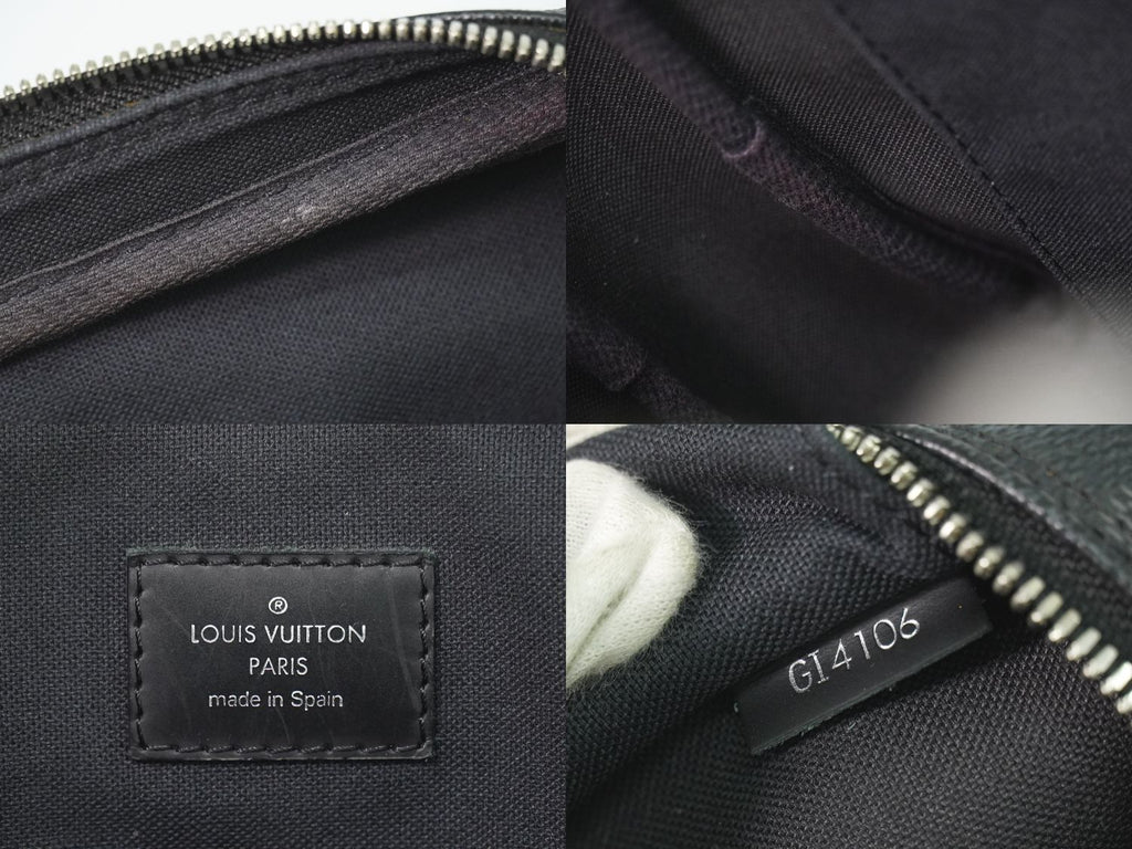 Louis Vuitton LV Porte Document Voyage PM Damier Graphite Business Bag Black — view 9