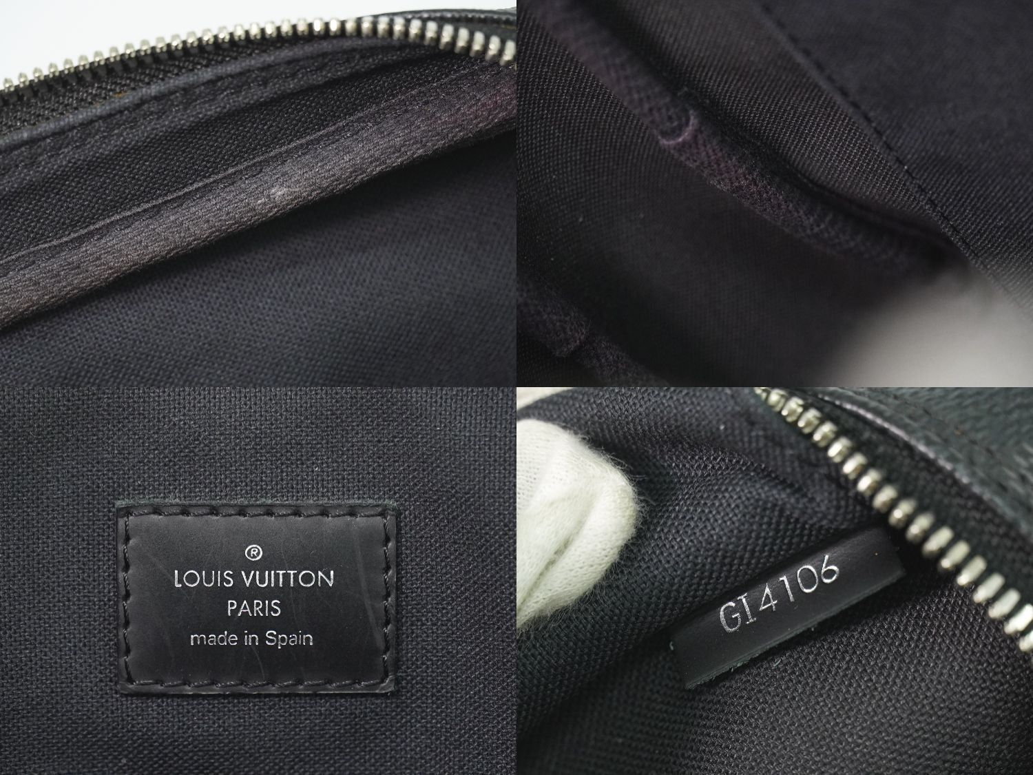 Louis Vuitton LV Porte Document Voyage PM Damier Graphite Business Bag Black — view 9