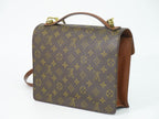 Louis Vuitton LV Monceau Monogram 2-Way Shoulder Bag Brown — view 2