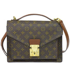 Louis Vuitton LV Monceau Monogram 2-Way Shoulder Bag Brown
