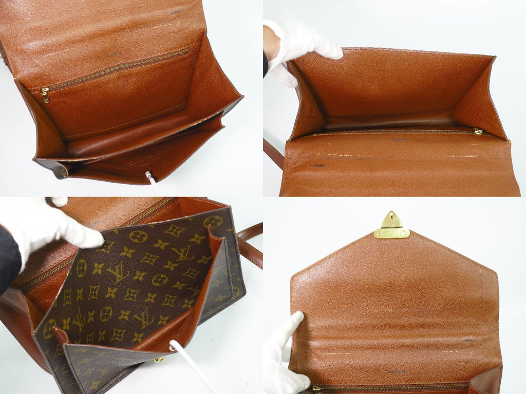 Louis Vuitton LV Monceau Monogram 2-Way Shoulder Bag Brown — view 8