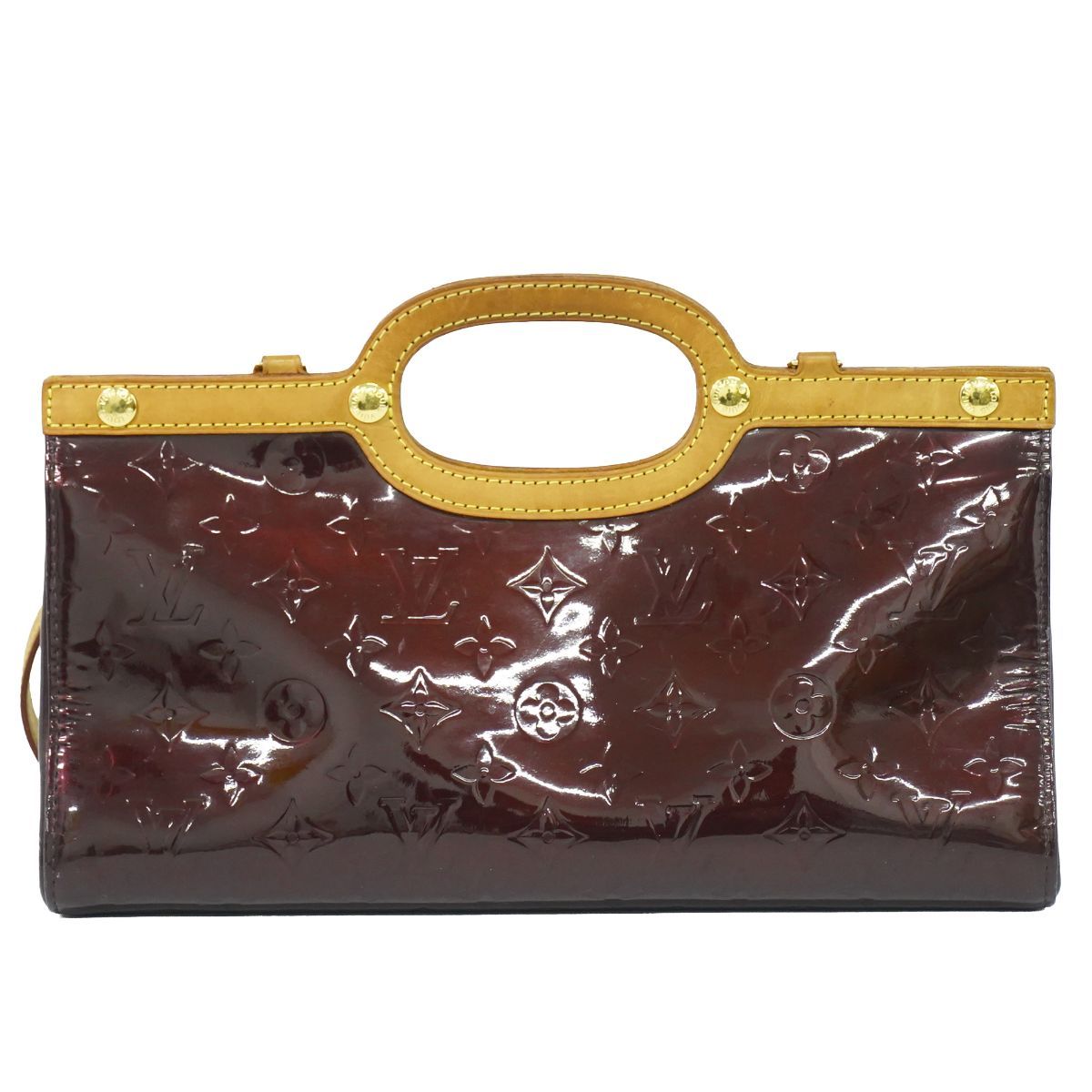 Louis Vuitton LV Roxuba Tall Live Vernis Leather 2-Way Shoulder Bag Amarante