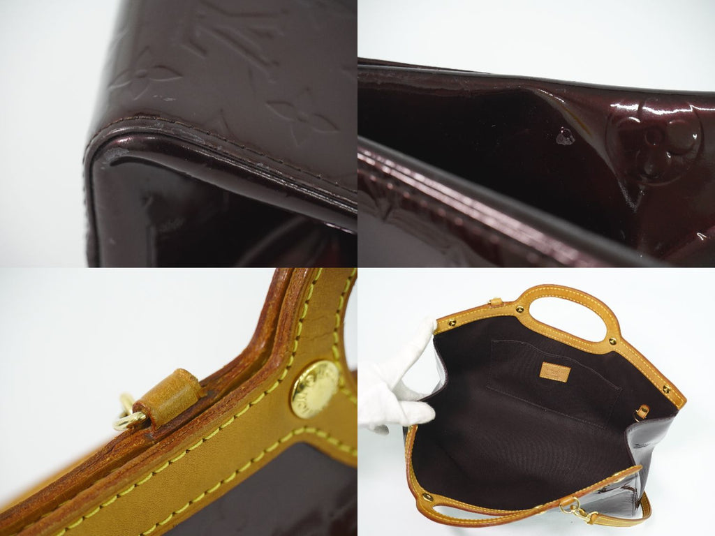 Louis Vuitton LV Roxuba Tall Live Vernis Leather 2-Way Shoulder Bag Amarante — view 8
