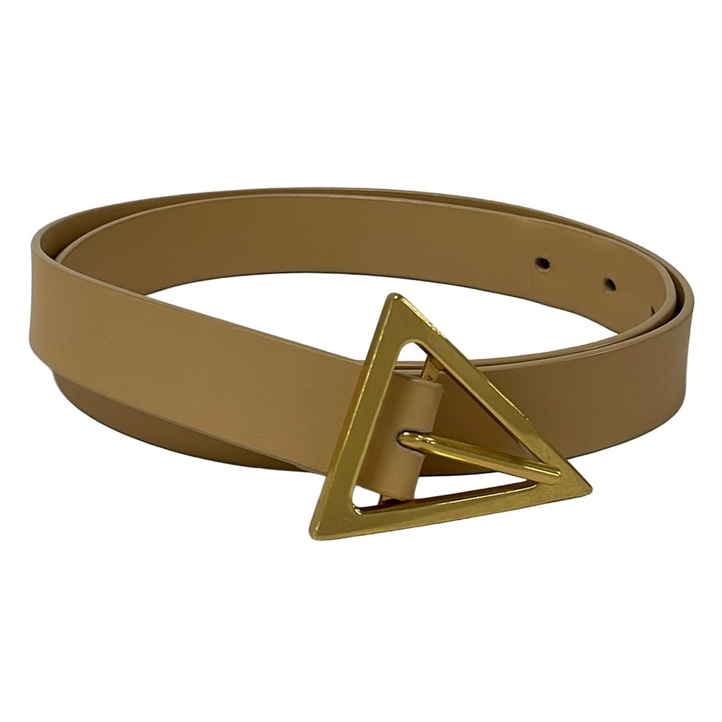 Bottega Veneta Belt 85 cm Beige Gold Leather
