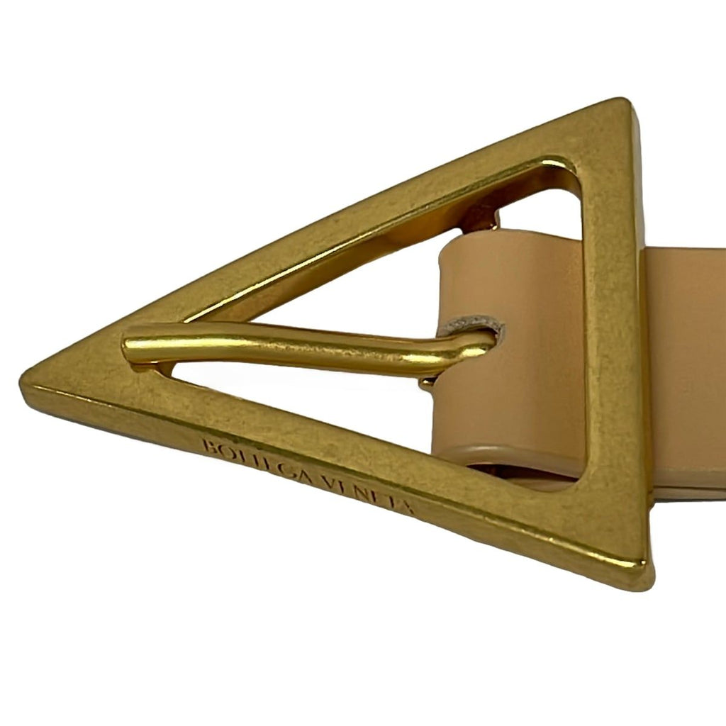 Bottega Veneta Belt 85 cm Beige Gold Leather — view 3