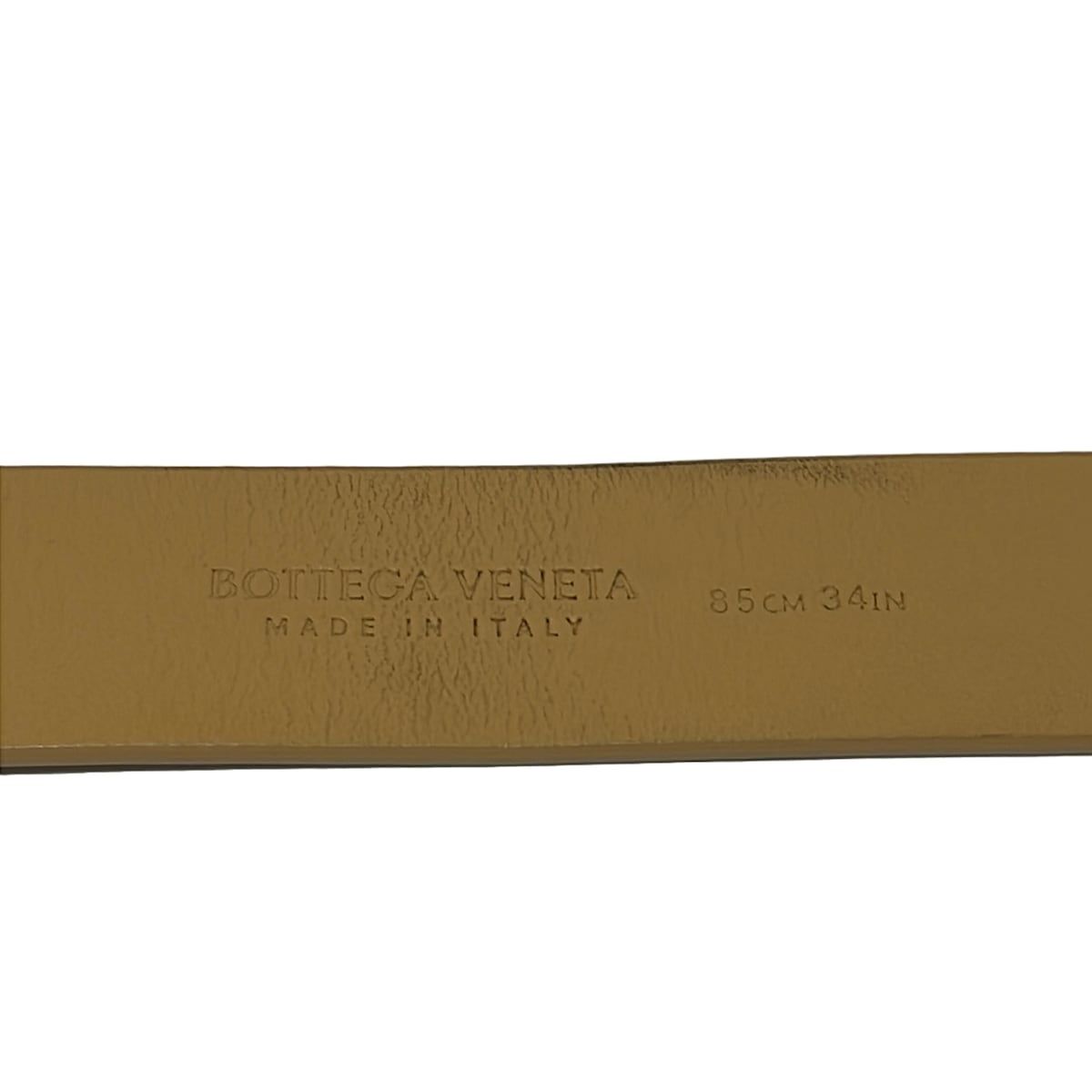 Bottega Veneta Belt 85 cm Beige Gold Leather — view 4