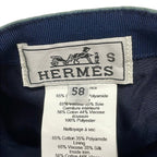 Hermes Cap 58 Blue Green Cotton — view 5