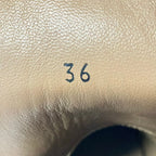 Fendi Short Boots 36 Khaki Light Brown Black Zucca Pattern Leather — view 7