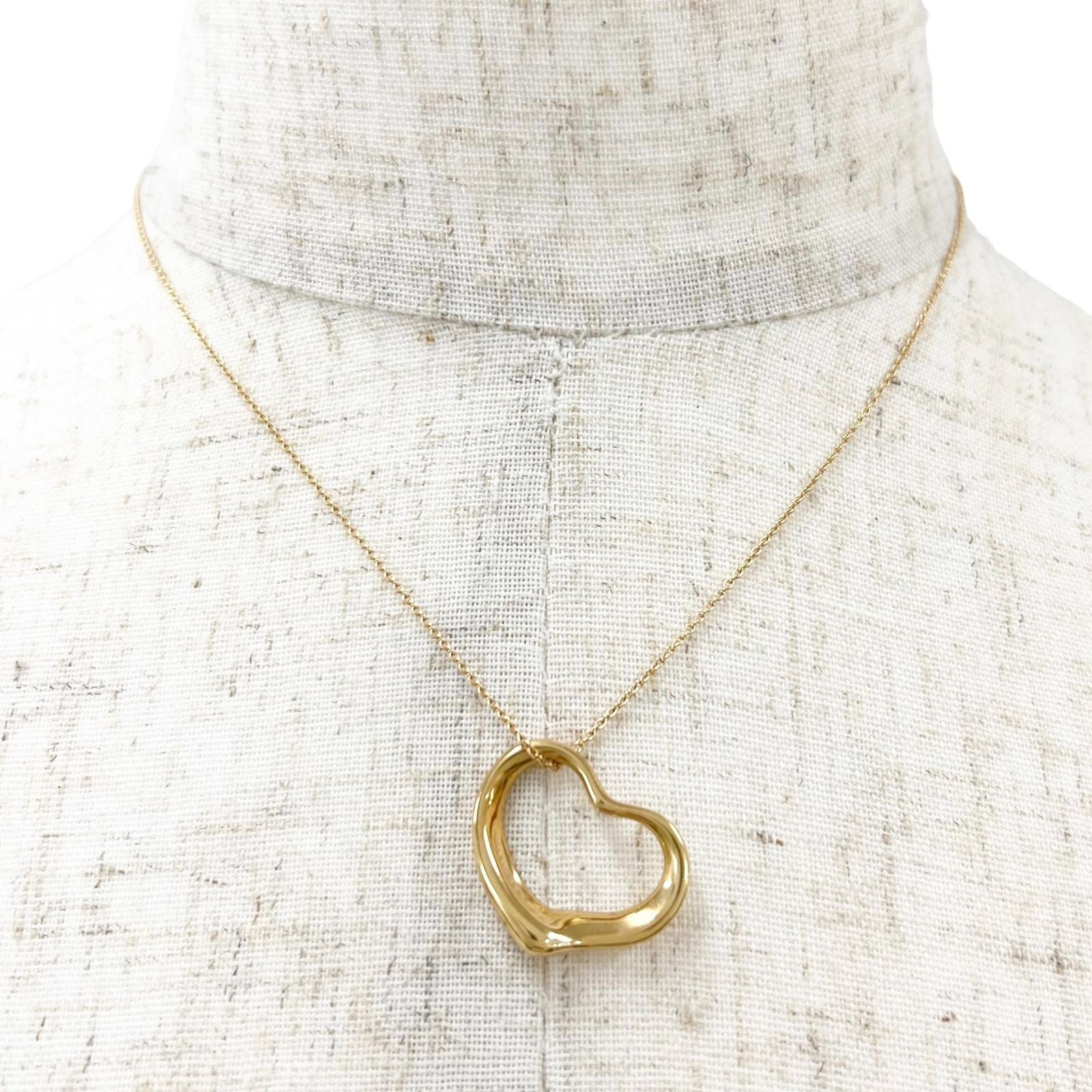 Tiffany & Co Necklace Open Heart 18k Gold Elsa Peretti — view 3