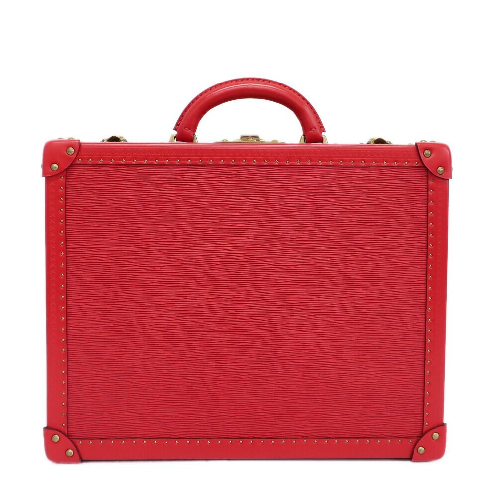 Louis Vuitton Ten Coteville 40 Trunk Case Epi Leather Red Gold Travel