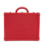 Louis Vuitton Ten Coteville 40 Trunk Case Epi Leather Red Gold Travel