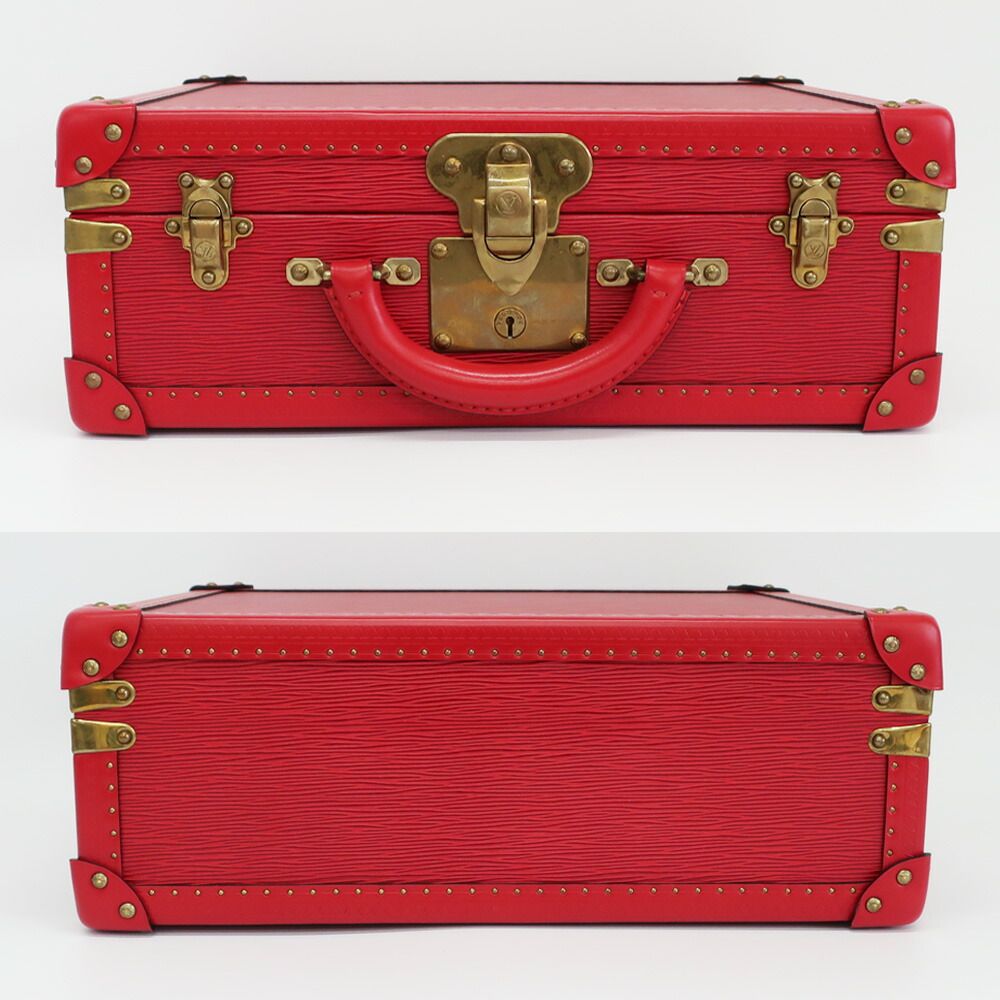 Louis Vuitton Ten Coteville 40 Trunk Case Epi Leather Red Gold Travel — view 3