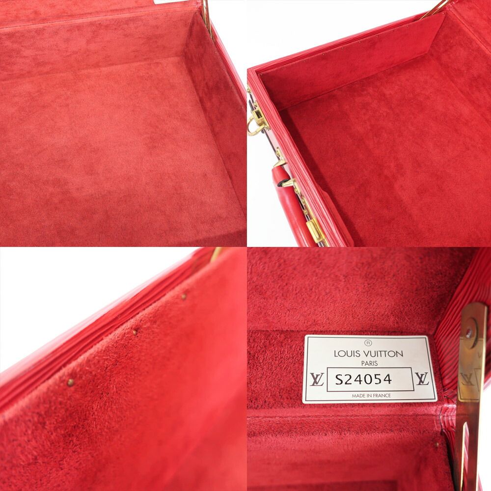 Louis Vuitton Ten Coteville 40 Trunk Case Epi Leather Red Gold Travel — view 6