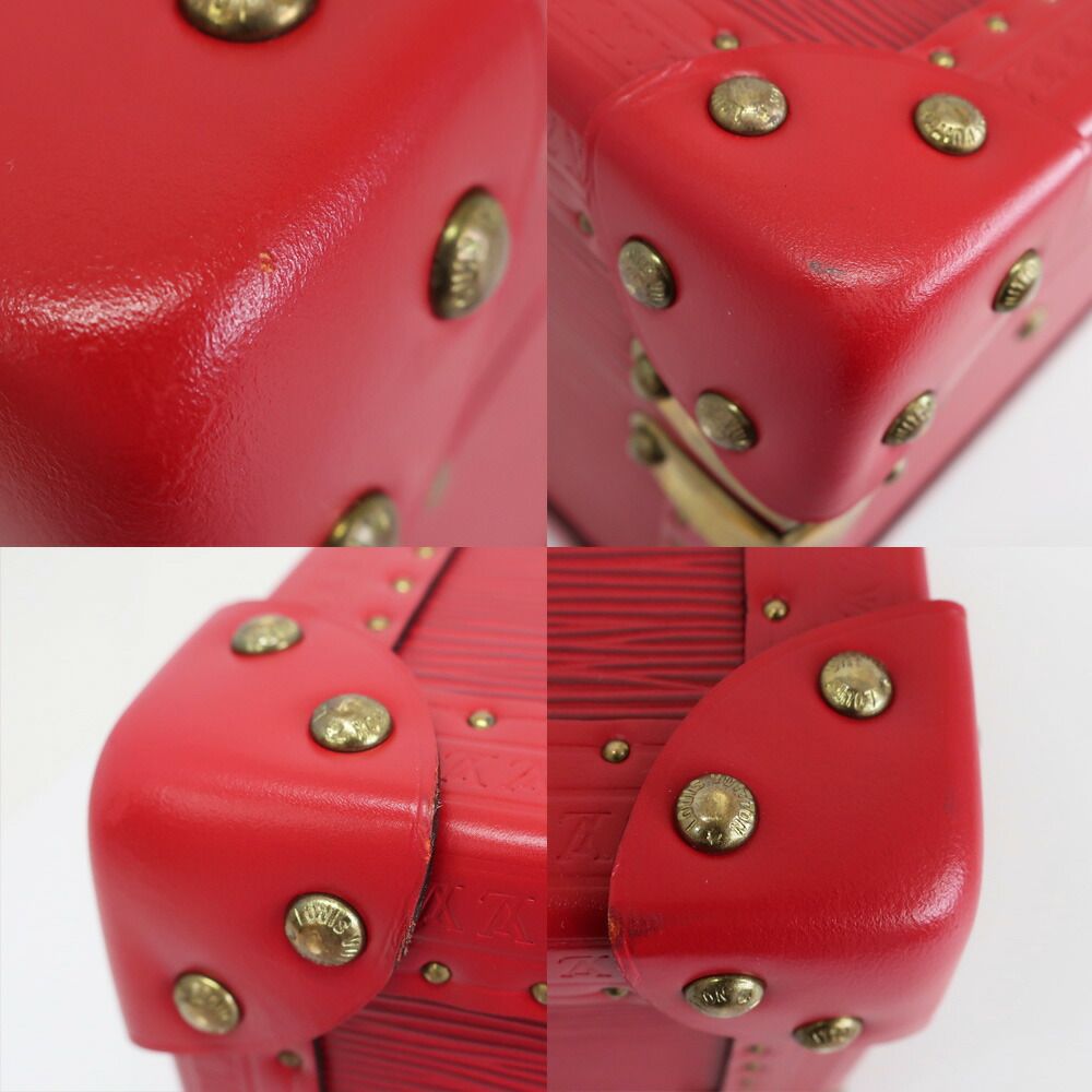 Louis Vuitton Ten Coteville 40 Trunk Case Epi Leather Red Gold Travel — view 7