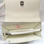 Chanel Top Handle Chain Shoulder Bag Quilted White Calfskin — view 5