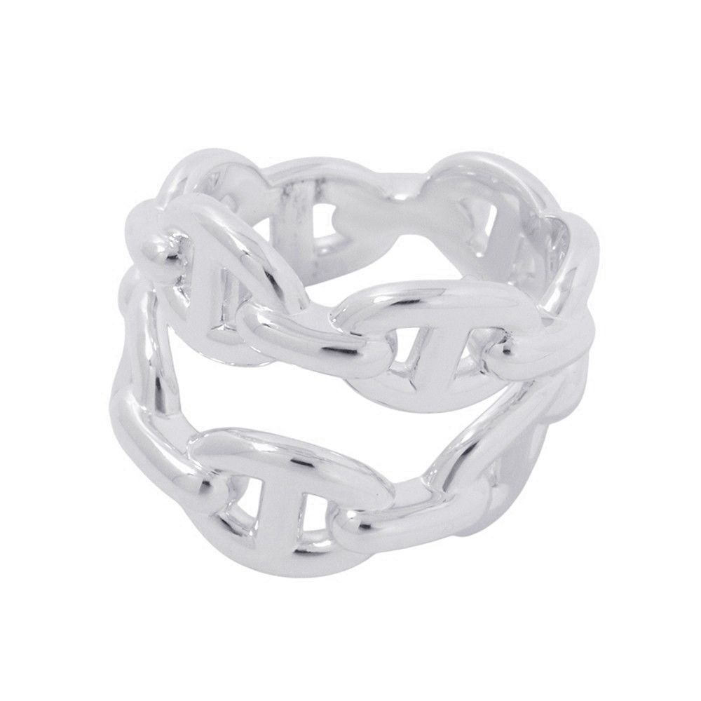 Hermes Ring Chaine D'ancre Double Row 48 Enchainee