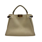 Fendi Peekaboo Essential 2-Way Shoulder Bag Purse Beige — view 2