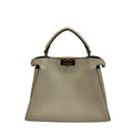 Fendi Peekaboo Essential 2-Way Shoulder Bag Purse Beige