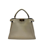Fendi Peekaboo Essential 2-Way Shoulder Bag Purse Beige
