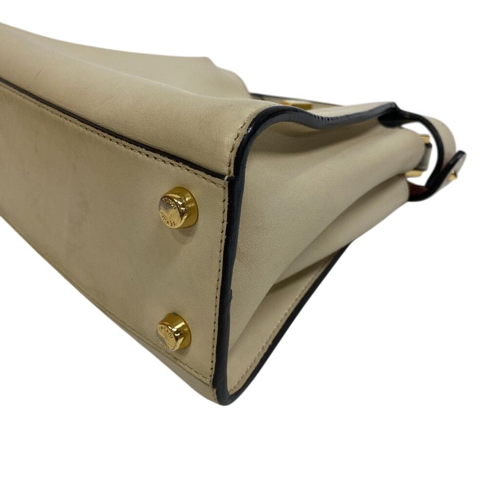 Fendi Peekaboo Essential 2-Way Shoulder Bag Purse Beige — view 3