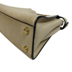 Fendi Peekaboo Essential 2-Way Shoulder Bag Purse Beige — view 3