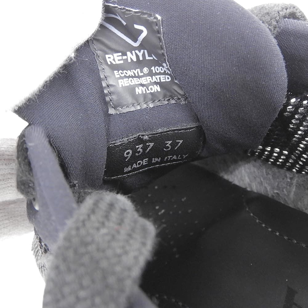 Prada Mesh Fabric Triangle Logo Low Cut Heels Sneakers Black — view 6
