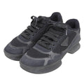 Prada Mesh Fabric Triangle Logo Low Cut Heels Sneakers Black