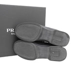 Prada Mesh Fabric Triangle Logo Low Cut Heels Sneakers Black — view 2
