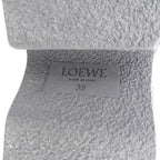 Loewe Leather Silver Studded Back Zip Thick Sole Ankle Boots Black — view 6