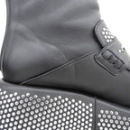 Loewe Leather Silver Studded Back Zip Thick Sole Ankle Boots Black — view 4