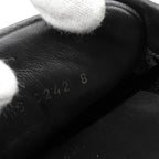 Louis Vuitton Run Away Line Leather Sneakers Black White 8 — view 6