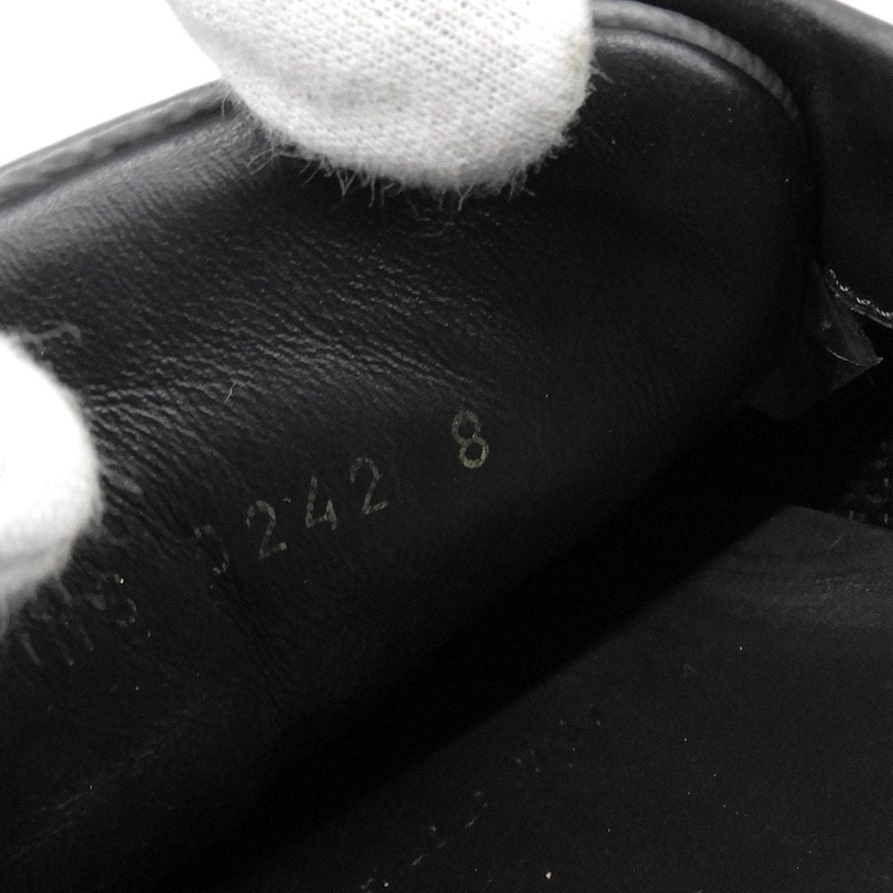 Louis Vuitton Run Away Line Leather Sneakers Black White 8 — view 6