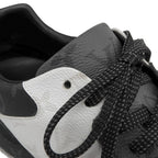 Louis Vuitton Run Away Line Leather Sneakers Black White 8 — view 3