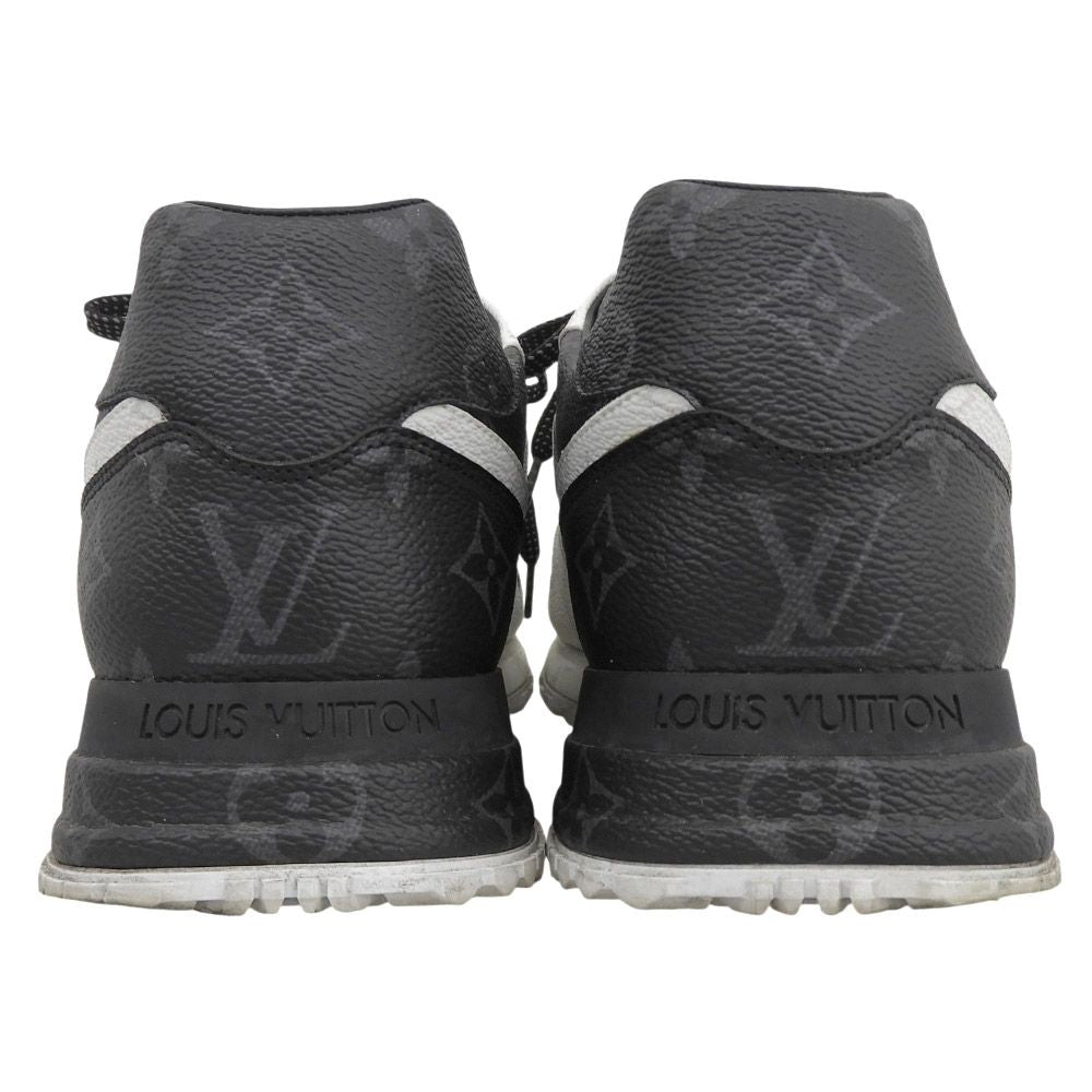 Louis Vuitton Run Away Line Leather Sneakers Black White 8 — view 4