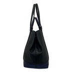 Bottega Veneta Tote Artic Cement Nappa Bicolor Corso Intrecciato Black Navy — view 4