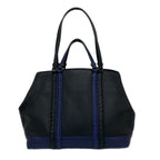 Bottega Veneta Tote Artic Cement Nappa Bicolor Corso Intrecciato Black Navy