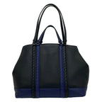 Bottega Veneta Tote Artic Cement Nappa Bicolor Corso Intrecciato Black Navy — view 3