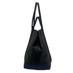 Bottega Veneta Tote Artic Cement Nappa Bicolor Corso Intrecciato Black Navy — view 2