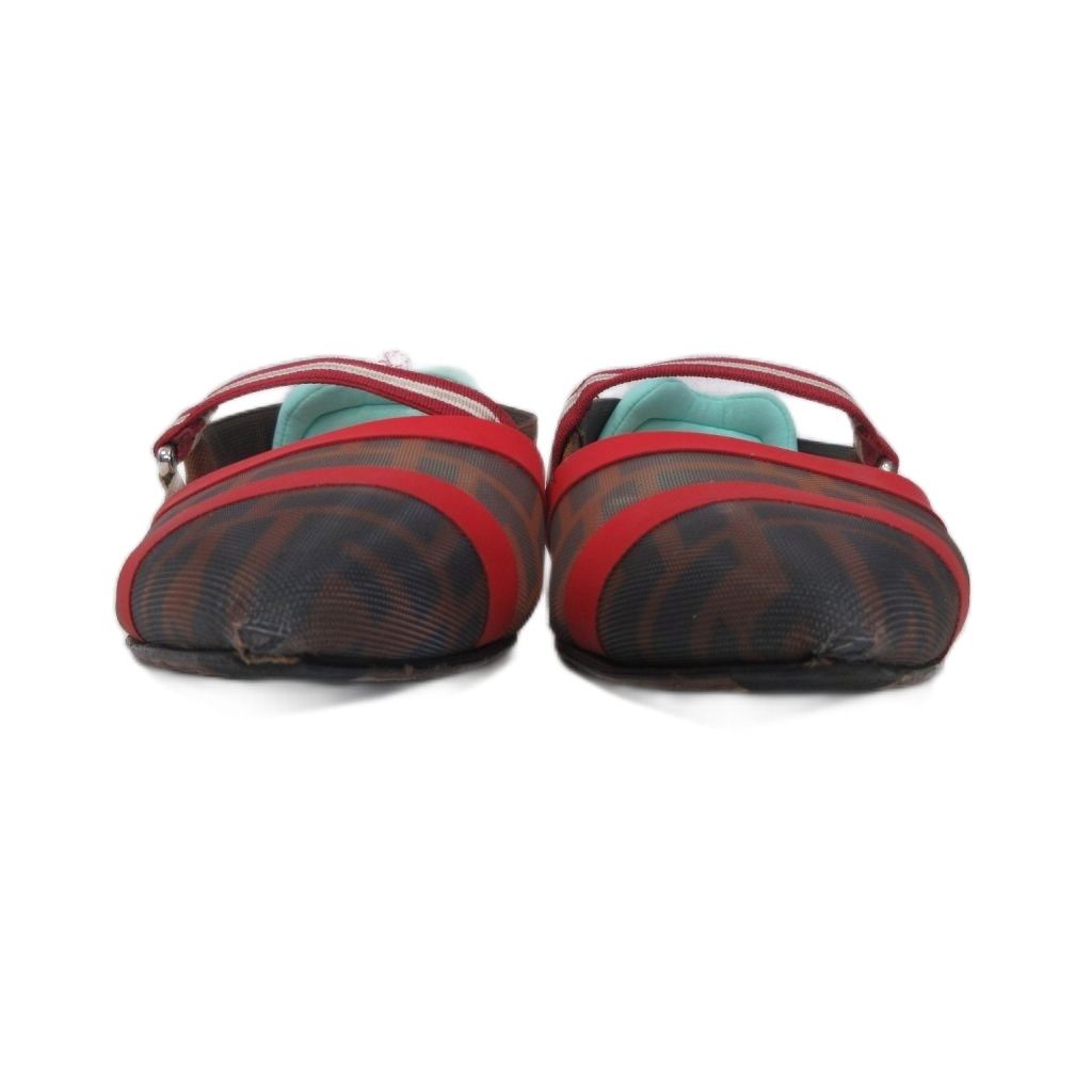 Fendi Colibri Sling Back Pump Sandals Zucca Pattern Pointed Toe 35.5 Heel — view 3