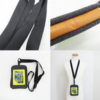Loewe Ten Nature Neck Pouch Shoulder Bag Gray Yellow Canvas Logo — view 9