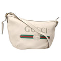 Gucci Logo Print Half Moon Hobo Shoulder